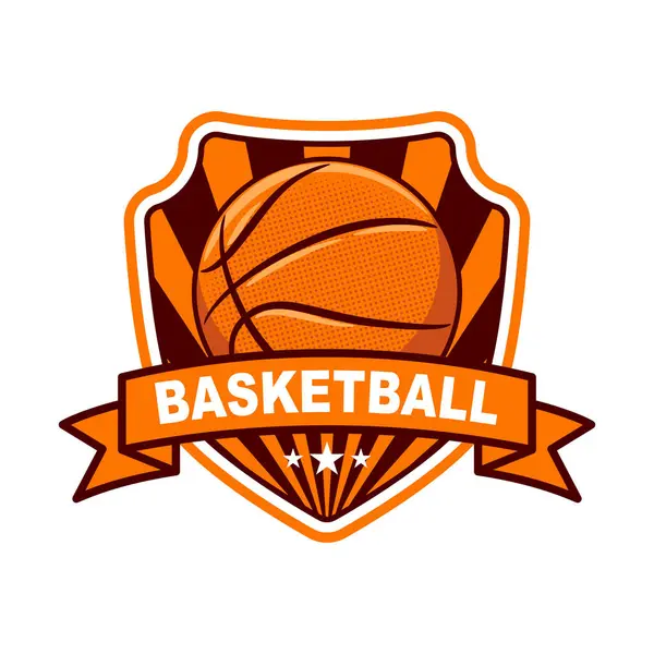 Basketbol kulübü logosu. Basketbol kulübü spor amblemi. Basketbol takımı vektör tasarım şablonu