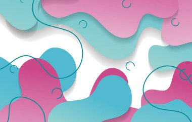 Broşür el ilanı şablonu için soyut gradyan dinamik sıvı arka plan tasarımını şekillendirir