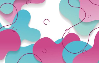 Broşür el ilanı şablonu için soyut gradyan dinamik sıvı arka plan tasarımını şekillendirir