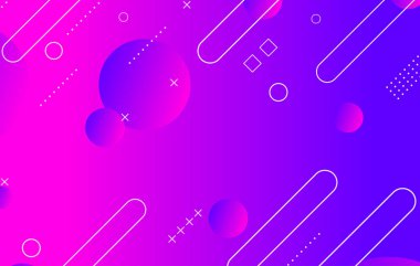 Soyut renkli geometrik arkaplan. Mavi ve morumsu elementler. Dinamik şekiller bileşimi.