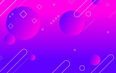 Soyut renkli geometrik arkaplan. Mavi ve morumsu elementler. Dinamik şekiller bileşimi.