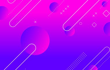 Soyut renkli geometrik arkaplan. Mavi ve morumsu elementler. Dinamik şekiller bileşimi.