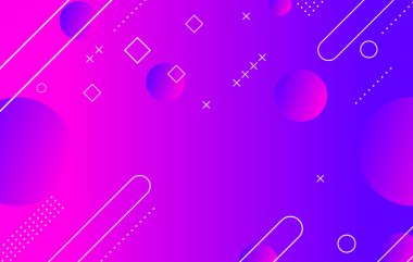 Soyut renkli geometrik arkaplan. Mavi ve morumsu elementler. Dinamik şekiller bileşimi.