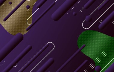 Soyut koyu küçük geometrik arkaplan tasarımı. Dinamik şekiller bileşimi