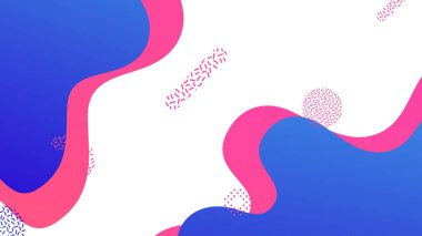 Soyut renkli geometrik arkaplan. Sıvı renk arkaplan tasarımı. Akışkan şekiller bileşimi