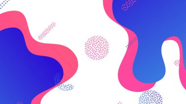 Soyut renkli geometrik arkaplan. Sıvı renk arkaplan tasarımı. Akışkan şekiller bileşimi