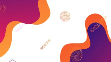 Soyut renkli geometrik arkaplan. Sıvı renk arkaplan tasarımı. Akışkan şekiller bileşimi