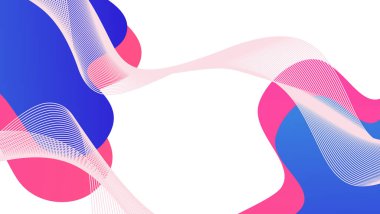 Soyut renkli geometrik arkaplan. Sıvı renk arkaplan tasarımı. Akışkan şekiller bileşimi