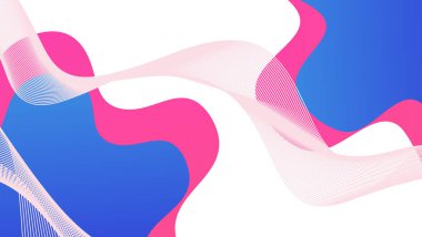 Soyut renkli geometrik arkaplan. Sıvı renk arkaplan tasarımı. Akışkan şekiller bileşimi