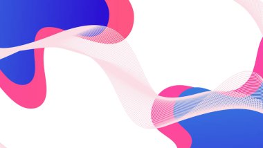 Soyut renkli geometrik arkaplan. Sıvı renk arkaplan tasarımı. Akışkan şekiller bileşimi