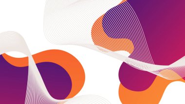 Soyut renkli geometrik arkaplan. Sıvı renk arkaplan tasarımı. Akışkan şekiller bileşimi