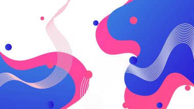 Soyut renkli geometrik arkaplan. Sıvı renk arkaplan tasarımı. Akışkan şekiller bileşimi