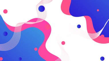 Soyut renkli geometrik arkaplan. Sıvı renk arkaplan tasarımı. Akışkan şekiller bileşimi