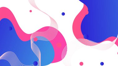 Soyut renkli geometrik arkaplan. Sıvı renk arkaplan tasarımı. Akışkan şekiller bileşimi