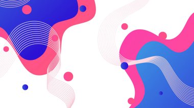 Soyut renkli geometrik arkaplan. Sıvı renk arkaplan tasarımı. Akışkan şekiller bileşimi