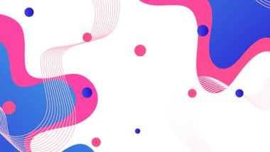 Soyut renkli geometrik arkaplan. Sıvı renk arkaplan tasarımı. Akışkan şekiller bileşimi