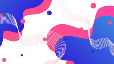 Soyut renkli geometrik arkaplan. Sıvı renk arkaplan tasarımı. Akışkan şekiller bileşimi