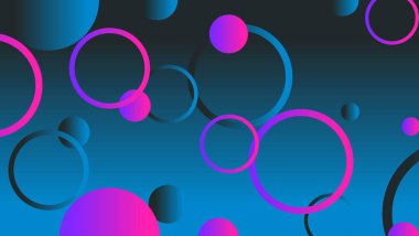 Soyut minimum eğimli geometrik daire arkaplanı. Dinamik şekiller bileşimi