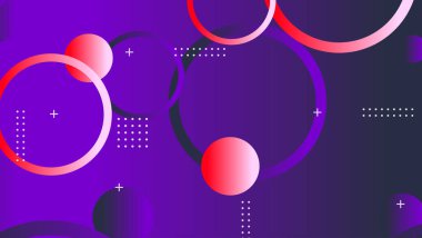 Soyut minimum eğimli geometrik daire arkaplanı. Dinamik şekiller bileşimi