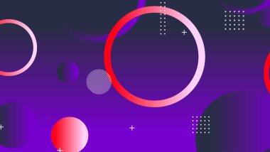 Soyut minimum eğimli geometrik daire arkaplanı. Dinamik şekiller bileşimi