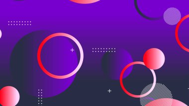 Soyut minimum eğimli geometrik daire arkaplanı. Dinamik şekiller bileşimi