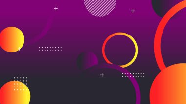 Soyut minimum eğimli geometrik daire arkaplanı. Dinamik şekiller bileşimi