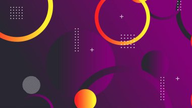 Soyut minimum eğimli geometrik daire arkaplanı. Dinamik şekiller bileşimi