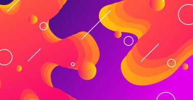 Renkli arka planı olan soyut sıvı dalga arkaplanı. Akışkan dalgalı şekiller tasarımı