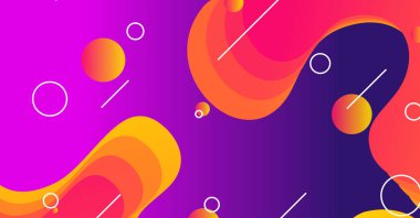 Renkli arka planı olan soyut sıvı dalga arkaplanı. Akışkan dalgalı şekiller tasarımı