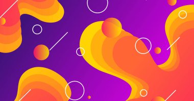 Renkli arka planı olan soyut sıvı dalga arkaplanı. Akışkan dalgalı şekiller tasarımı