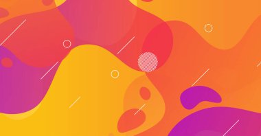 Renkli arka planı olan soyut sıvı dalga arkaplanı. Akışkan dalgalı şekiller tasarımı