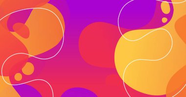 Renkli arka planı olan soyut sıvı dalga arkaplanı. Akışkan dalgalı şekiller tasarımı