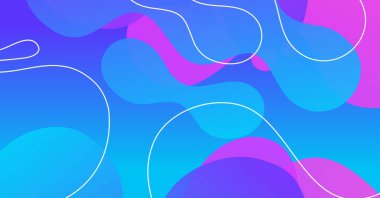 Renkli arka planı olan soyut sıvı dalga arkaplanı. Akışkan dalgalı şekiller tasarımı