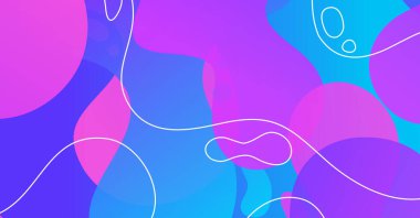 Renkli arka planı olan soyut sıvı dalga arkaplanı. Akışkan dalgalı şekiller tasarımı