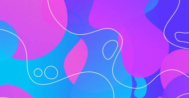 Renkli arka planı olan soyut sıvı dalga arkaplanı. Akışkan dalgalı şekiller tasarımı