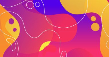 Renkli arka planı olan soyut sıvı dalga arkaplanı. Akışkan dalgalı şekiller tasarımı