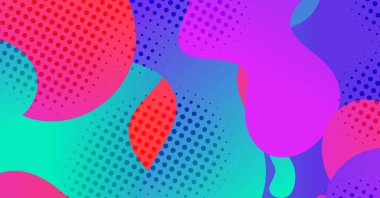 Renkli arka planı olan soyut sıvı dalga arkaplanı. Akışkan dalgalı şekiller tasarımı
