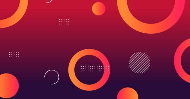 Soyut minimum eğimli geometrik daire arkaplanı. Dinamik şekiller bileşimi