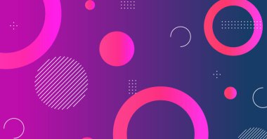 Soyut minimum eğimli geometrik daire arkaplanı. Dinamik şekiller bileşimi