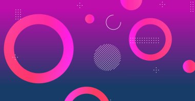 Soyut minimum eğimli geometrik daire arkaplanı. Dinamik şekiller bileşimi