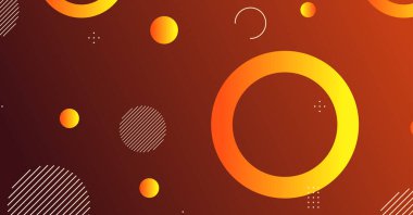 Soyut minimum eğimli geometrik daire arkaplanı. Dinamik şekiller bileşimi