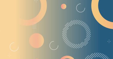 Soyut minimum eğimli geometrik daire arkaplanı. Dinamik şekiller bileşimi