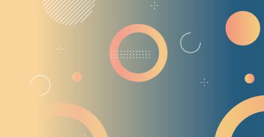 Soyut minimum eğimli geometrik daire arkaplanı. Dinamik şekiller bileşimi