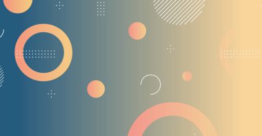 Soyut minimum eğimli geometrik daire arkaplanı. Dinamik şekiller bileşimi