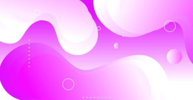 Mor ve beyaz gradyan renk arkaplanlı soyut sıvı dalga arkaplanı. Akışkan dalgalı şekiller tasarımı