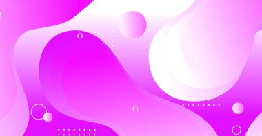 Mor ve beyaz gradyan renk arkaplanlı soyut sıvı dalga arkaplanı. Akışkan dalgalı şekiller tasarımı