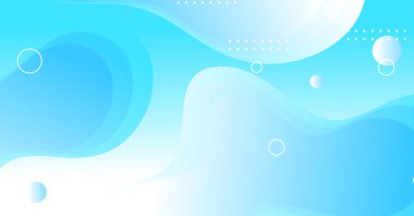 Mavi ve beyaz gradyan renk arkaplanı olan soyut sıvı dalga arkaplanı. Akışkan dalgalı şekiller tasarımı