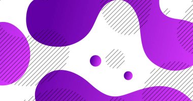 Soyut sıvı dalga arkaplanı, mor ve beyaz renk arkaplanı. Akışkan dalgalı şekiller tasarımı