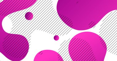 Mor ve beyaz gradyan renk arkaplanlı soyut sıvı dalga arkaplanı. Akışkan dalgalı şekiller tasarımı