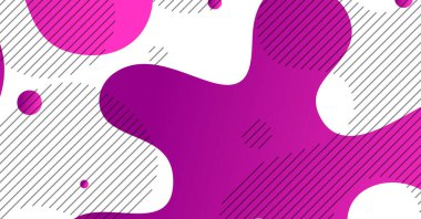 Mor ve beyaz gradyan renk arkaplanlı soyut sıvı dalga arkaplanı. Akışkan dalgalı şekiller tasarımı